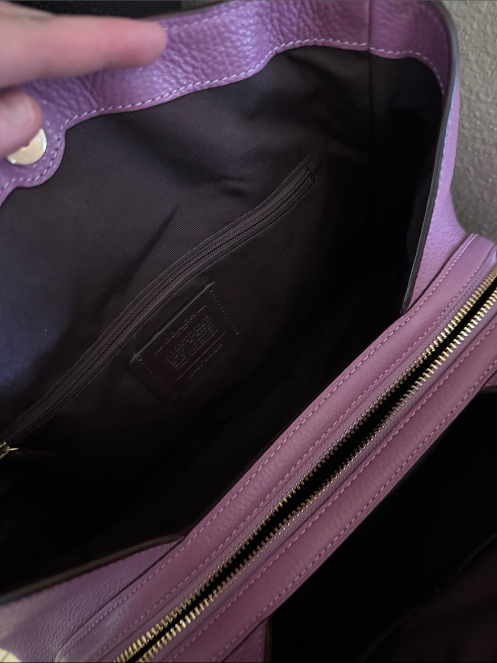 Coach Pebbled Leather Shoulder Bag - Picture 7 of 8